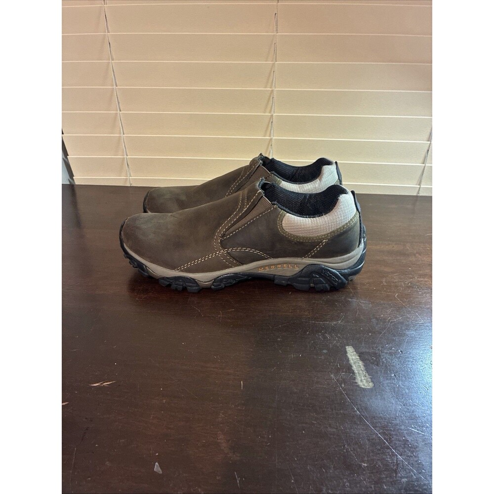 Merrell Moab Adventure Moc Shoe Mens 10 Kangaroo Brown Leather Vibram J21307
